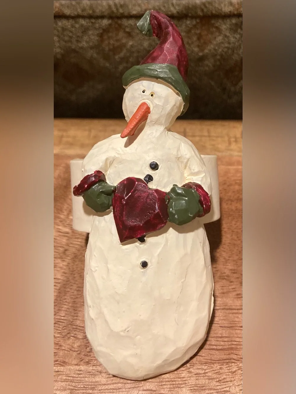 Set of 8 Resin Snowmen Holiday Napkin Rings/Holders
